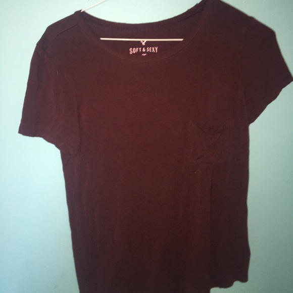 American Eagle soft & sexy burgundy top xs ❤️ - Picture 3 of 6